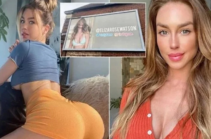 İlan panolarına reklam veren OnlyFans modeli Eliza Rose Watson kendini savundu