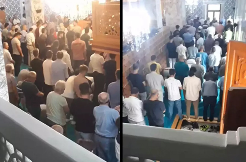 Camide tam namaz zamanı cemaat kavgaya tutuştu!