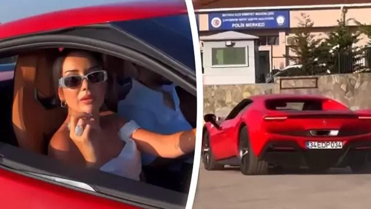 Dilan Polat'ın karakola Ferrari ile gitmesi gündem oldu: İşte görüntüler