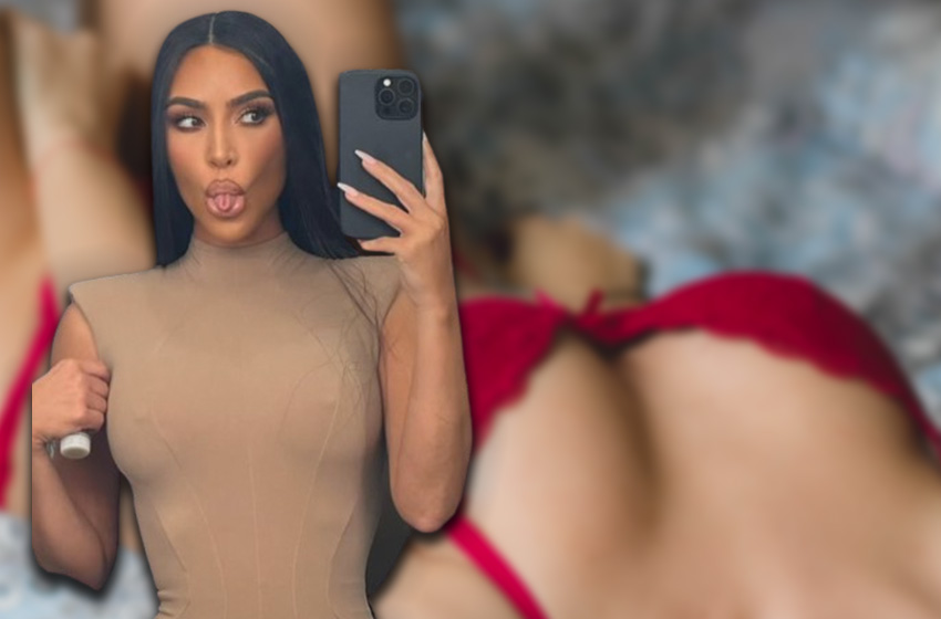 Kim Kardashian şeffaf sütyen giydi! Sansürünü kendisi ekledi