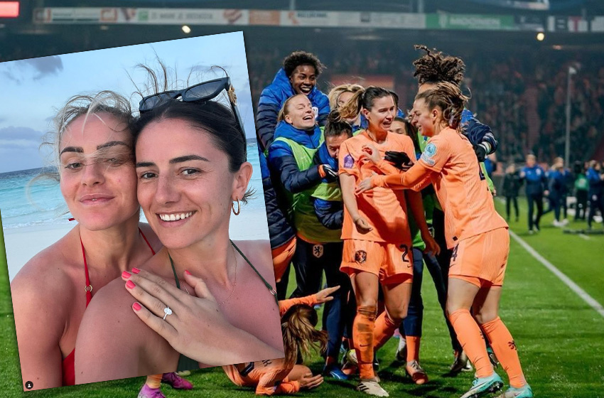 Fransa Kadın Futbol Ligi'nde Danielle van de Donk ve Ellie Carpenter, nişanlandıklarını açıkladı!