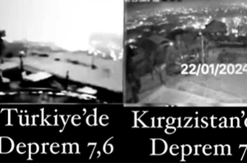 Korkunç görüntüler! 6 Şubat depremi ile Kırgızistan depremi karşılaştırıldı