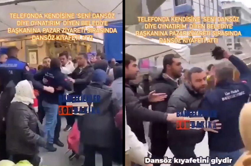 Bir vatandaş, AKP'li başkana dansöz kıyafeti fırlattı! 