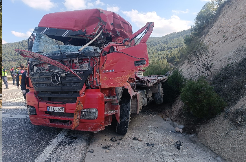 Beton mikseri  altında kalan kamyonun sürücüsü öldü