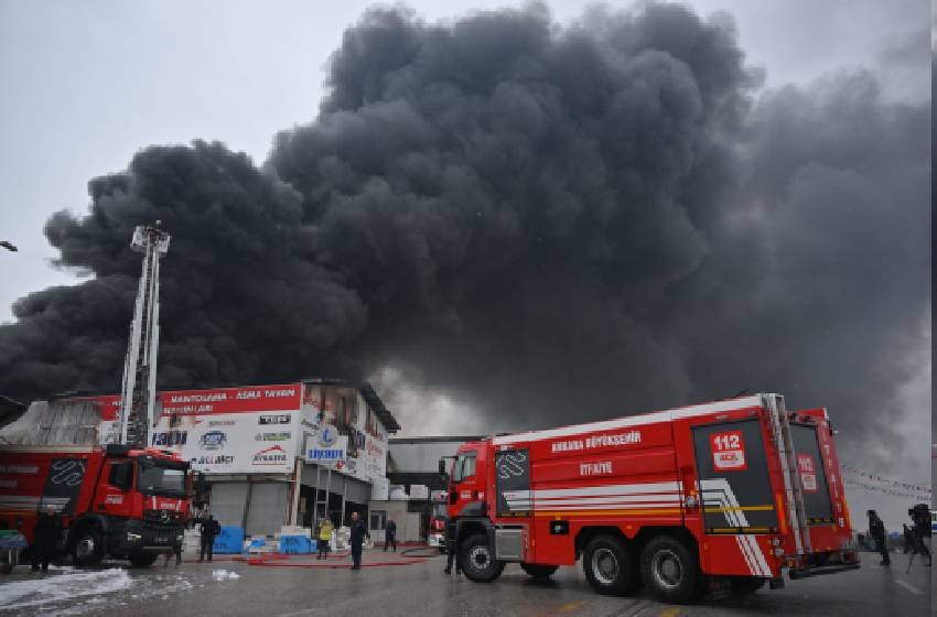 Ankara'da depoda yangın !