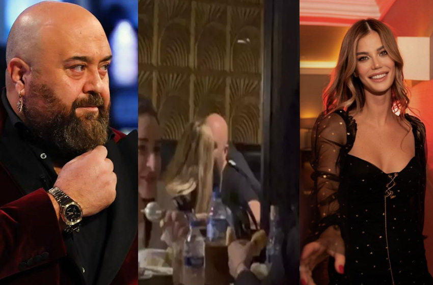Somer Şef, genç aşkı Aslı Turanlı'yı öperken yakalandı