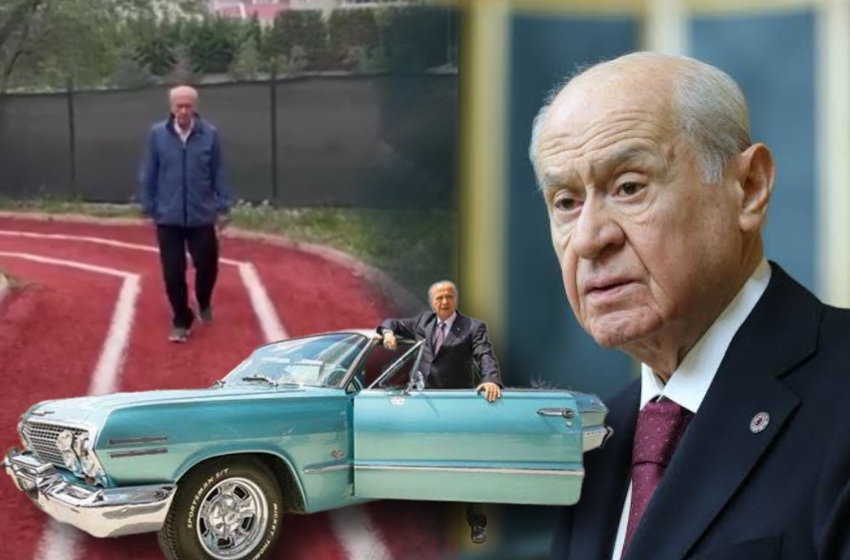 Devlet Bahçeli klasik otomobilden vazgeçti: Ferdi Tayfur eşliğinde yürüyüş yaptı!