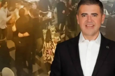 Belediye başkanına restoran ortasında dayak!