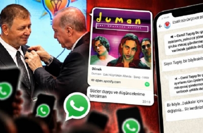 İzmir'de siyasi kriz WhatsApp'a taşındı! Cemil Tugay'a öyle bir şarkı attılar ki grubu kapattı
