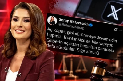 Serap Belovacıklı'nın 'Geberin açlıktan... Sığır sürüsü...' paylaşımına soruşturma!