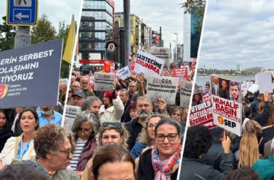 İstanbul'da binlerce kişi basın özgürlüğü için yürüdü!